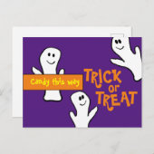 Snoep op deze manier Bunch van Ghosts Halloween Br Briefkaart (Voorkant / Achterkant)