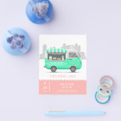 Snoep op straat van levensmiddelenvrachtwagen flyer (Enkel)