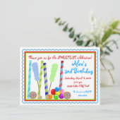 Snoep op zaterdag Uitnodigingen (Staand voorkant)