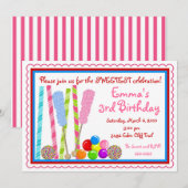 Snoep op zaterdag Uitnodigingen (Voorkant / Achterkant)