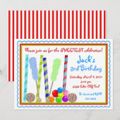 Snoep op zaterdag Uitnodigingen (Voorkant / Achterkant)