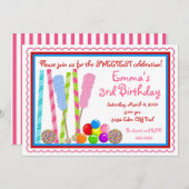 Snoep op zaterdag Uitnodigingen (Voorkant / Achterkant)