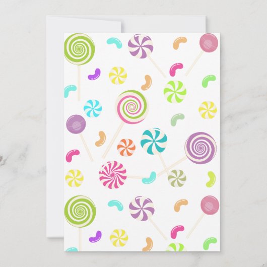 Snoep op zondag Uitnodigingen (Achterkant)