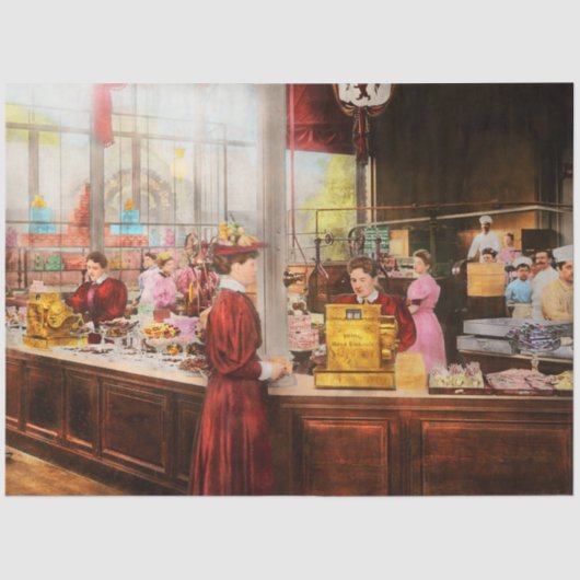 Snoep - Opslag - De toekomst van chocolade 1895 Tissuepapier (Voorkant)