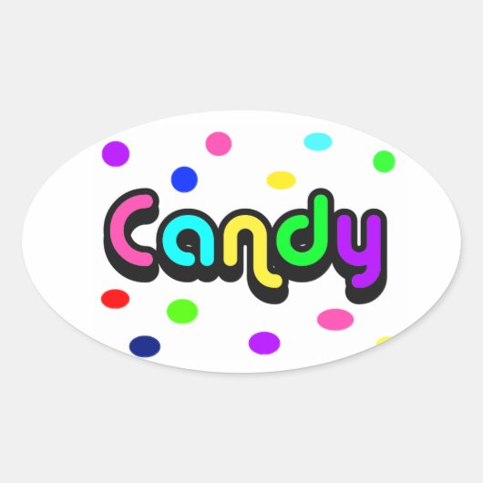 Snoep-ovaal sticker (Voorkant)