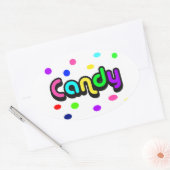 Snoep-ovaal sticker (Envelop)