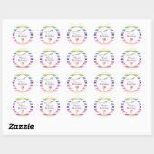 Snoep Party Sweet Shop Verjaardagsfeestje Rainbow Ronde Sticker (Vel)