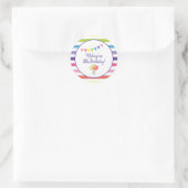 Snoep Party Sweet Shop Verjaardagsfeestje Rainbow Ronde Sticker (Tas)