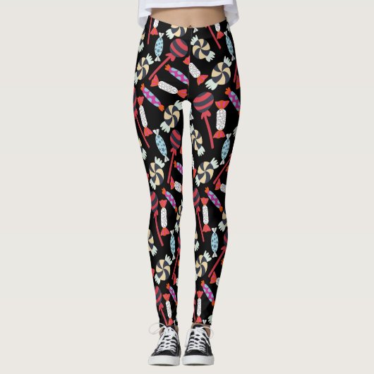 Snoep patroon | Lolbuispatroon | lolly 14 Leggings (Voorkant)