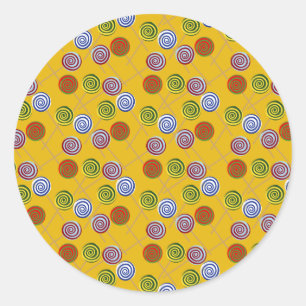 Snoep patroon Lolbuispatroon lolly 15 Ronde Sticker