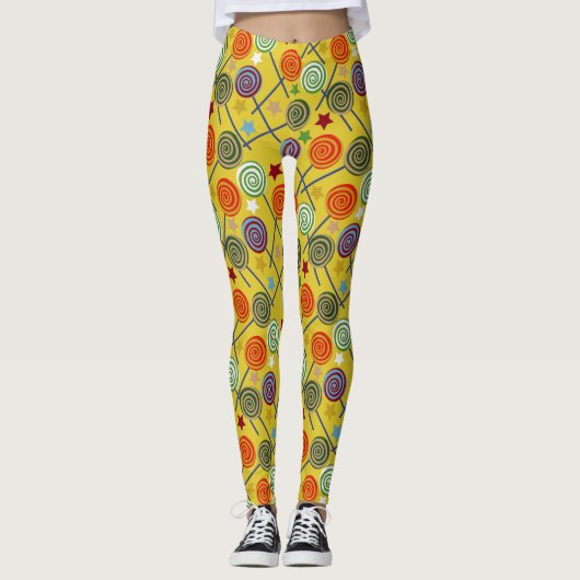 Snoep patroon | Lolbuispatroon | lolly 30 Leggings (Voorkant)