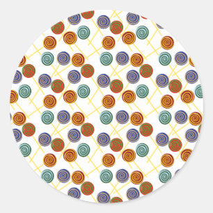 Snoep patroon Lolbuispatroon lolly 47 Ronde Sticker