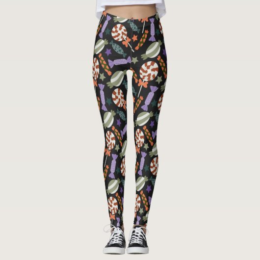 Snoep patroon | Lolbuispatroon | lolly 55 Leggings (Voorkant)