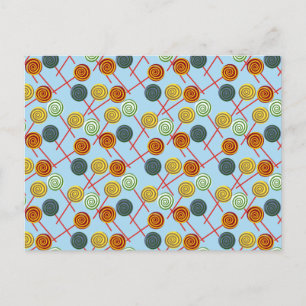 Snoep patroon Lolbuispatroon lolly 5 Briefkaart