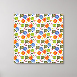 Snoep patroon   Lolbuispatroon   lolly 61 Canvas Afdruk