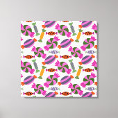 Snoep patroon | Lolbuispatroon | lolly 6 Canvas Afdruk (Voorkant)