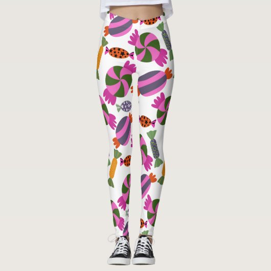 Snoep patroon | Lolbuispatroon | lolly 6 Leggings (Voorkant)