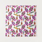 Snoep patroon | Lolbuispatroon | lolly 6 Wandkleed (Voorkant (horizontaal))