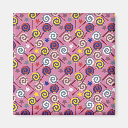 Snoep patroon | Lolbuispatroon | lolly 7 Magneet (Voorkant)