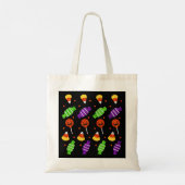 Snoep Pattern Halloween Trick or treat Glitter Tote Bag (Achterkant)