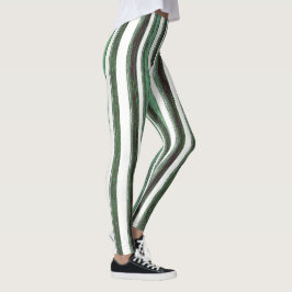 Snoep pepermunt groene verticale streep leggings