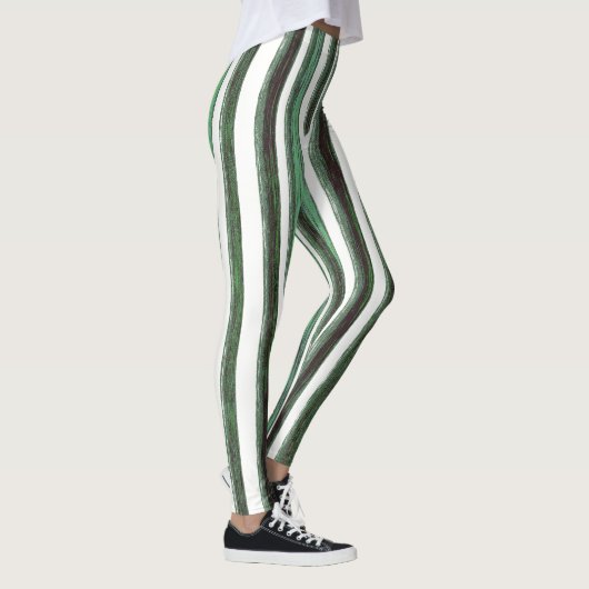 Snoep pepermunt groene verticale streep leggings (Rechts)