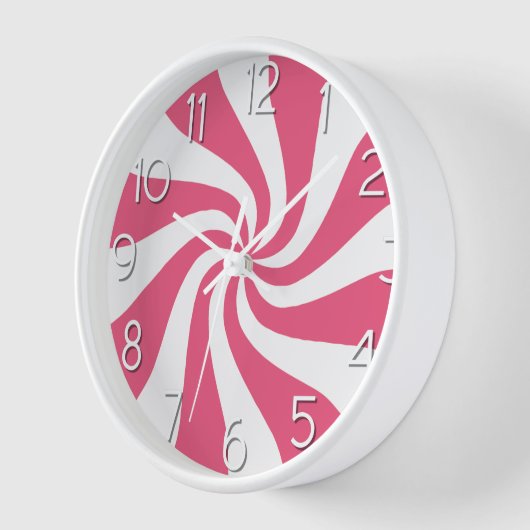 Snoep pepermunt Swirl roze en witte klok (Hoek)