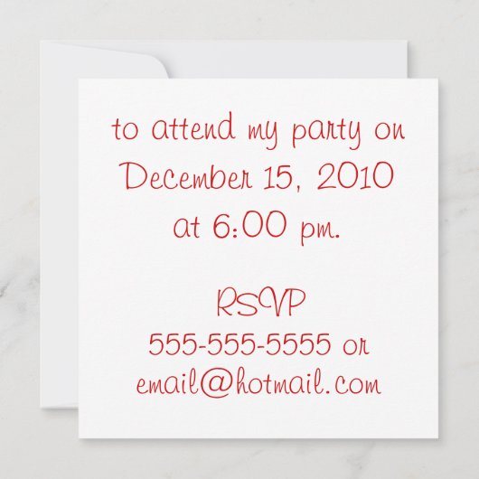 Snoep Peppermint-uitnodiging Kaart (Achterkant)