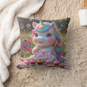 Snoep Picnic Unicorn Kussen – Bewerkbare naam (Deken)