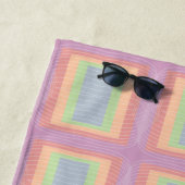 Snoep plakkap pasta-kleurenblok strandlaken (In situ)