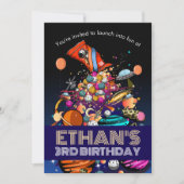 Snoep Planeten in de ruimte Verjaardagsfeest Kaart (Voorkant)