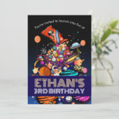 Snoep Planeten in de ruimte Verjaardagsfeest Kaart (Staand voorkant)