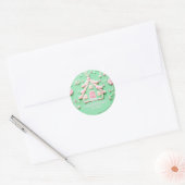 Snoep/PNK Gingerbread House/Classic Ronde Sticker (Envelop)