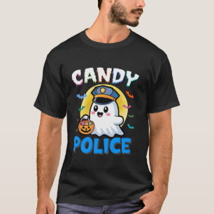 Snoep Politie Ghost Funny Halloween Ghost Snoep Se T-shirt