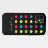 Snoep Polka Dot Aangepaste naam Blauw Case-Mate iPhone Case (Achterkant (horizontaal))