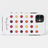 Snoep Polka Dot Custom Name Plum Case-Mate iPhone Case (Achterkant (horizontaal))