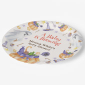 Snoep Pompoen Geesten Halloween Baby Brewing Showe Papieren Bordje (Gekanteld)