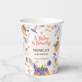 Snoep Pompoen Geesten Halloween Baby Welkomstbord Papieren Bekers (Achterkant)