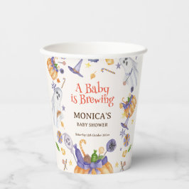 Snoep Pompoen Geesten Halloween Baby Welkomstbord Papieren Bekers