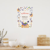 Snoep Pompoen Geesten Halloween Baby Welkomstbord Poster (Keuken)