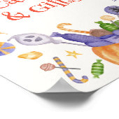 Snoep Pompoen Geesten Halloween Kaarten & Cadeaubo Poster (Hoek)
