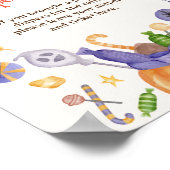 Snoep Pompoen Geesten Halloween Luier Raffle Sign Poster (Hoek)