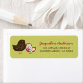 Snoep Pop Damask Chicks Baby shower Adresetiketten Etiket (Insitu)