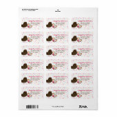 Snoep Pop Damask Chicks Baby shower Adresetiketten Etiket (Full Sheet)