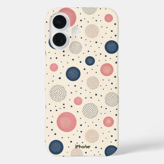 Snoep Pop Stippen iPhone 16 Hoesje (Achterkant)