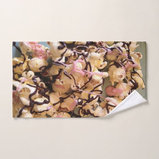 Snoep Popcorn met chocolade drizzle Bad Handdoek (Handdoek)