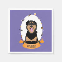 Snoep Portret Rottweiler Dog Paars Sinaasappel