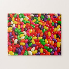 Snoep-puzzel voor kleurrijke jellyboon legpuzzel