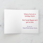 Snoep Rapper verjaardagskaart Bedankkaart (Binnen)