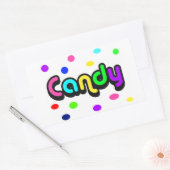 Snoep-rechthoekige sticker (Envelop)